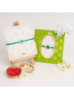 Salty Alpha - Turquoise Enamel Bandhan Rakhi for Bhaiya