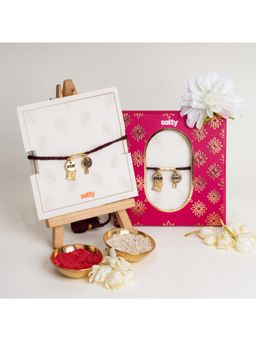 Salty Alpha - Raksha Kavach Maroon Rakhi for Bhaiya