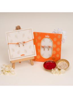 Salty Alpha - Peach Anant Bandhan Rakhi for Bhaiya