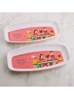 HomeTown - Good Life Melamine Large Serving Platter Set Of 2 In Multi-Colour
