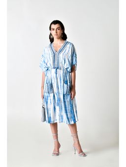 STIL-O-STITCH - Blue Colour Rayon Fabric Dress