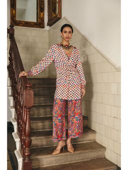 Muvazo - Kaleido Grid Hoody Shirt