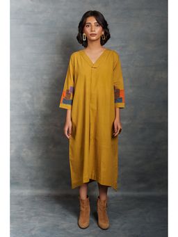 Thread Game - Women's Yellow A-line Dress