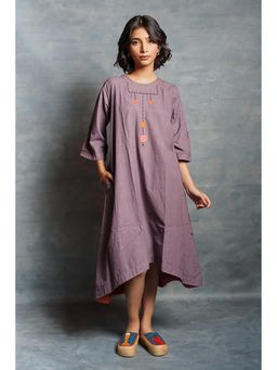 Thread Game - Women's Purple A-line Dress