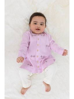 TIBER TABER - Boys Purple Kurta & Pyjama