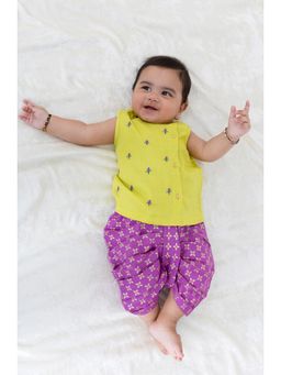 TIBER TABER - Boys Lotus Green Kurta & Dhoti
