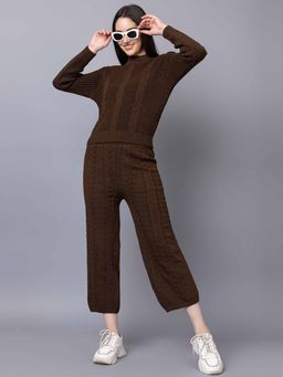 Kvetoo - Brown Self Design Co-Ord (Set of 2)