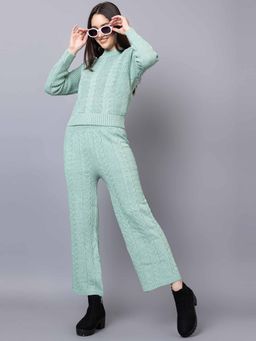 Kvetoo - Sea Green Self Design Co-Ord (Set of 2)