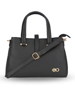 E2O - Black Solid Handbag