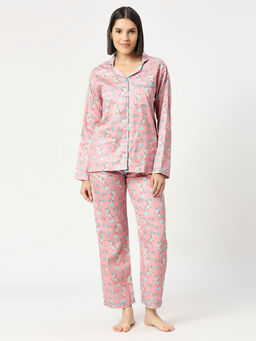 Pyjama Party - Unicorn Utopia Button Down Pure Cotton Shirt with Pyjama (Set of 2)
