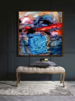 The Art House - Abstract Painting Multicolor (40X30 Inches)