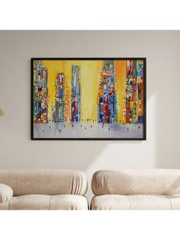 ARTCREST - Sunny Day Large Painting Black Box Framed Canvas Wall Art Painting