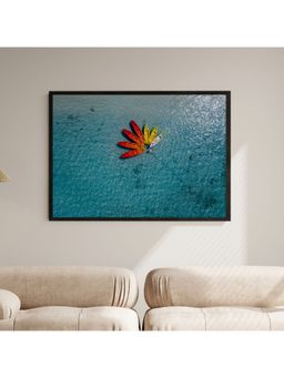 ARTCREST - The Flower Large Painting Black Box Framed Canvas Wall Art Painting