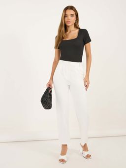 Styli - White Solid Pant
