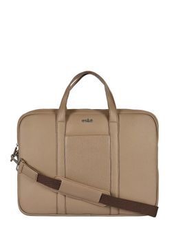 Eske - Khaki Gabriel Vegan Leather 15 Inch Laptop Bag With Detachable Strap
