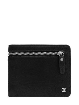 Eske - Black Veronic Genuine Leather Men's Bifold Wallet Rafid Coin Pocket 10 Card Holders