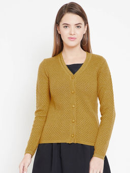 Madame - Women Mustard Cardigan