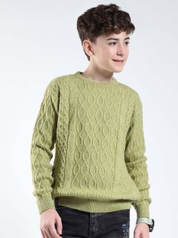 Monte Carlo - Green Blended Full Sleeves Sweater