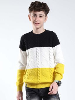 Monte Carlo - Yellow Cotton Full Sleeves Sweater