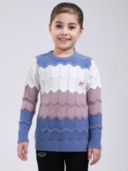 Monte Carlo - Blue Blended Full Sleeves Sweater