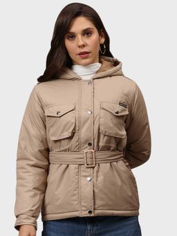 Campus Sutra - Beige Solid Jacket