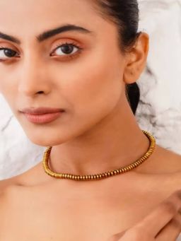 Kastiya Jewels - Donut Shaped Natural Hematite Choker Necklace