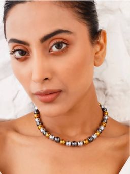 Kastiya Jewels - Natural Hematite Necklace Multi Color