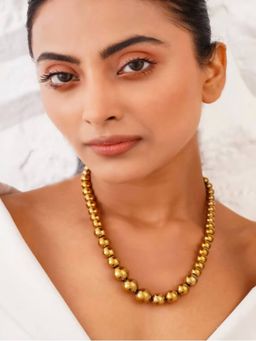 Kastiya Jewels - Natural Hematite Graduation Necklace Gold