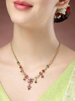 NVR - Women Multicolor Gold-Plated Necklace