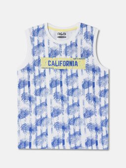 R&B - Boys White Floral Relaxed T-shirt