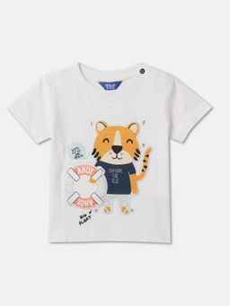 R&B - Boys White Applique Relaxed T-shirt