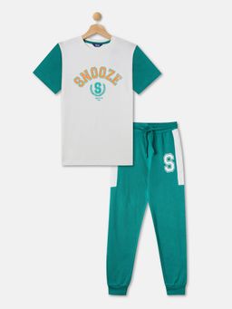 R&B - Boys Multi-Color Colorblock Relaxed Sleepwear T-Shirt and Joggers