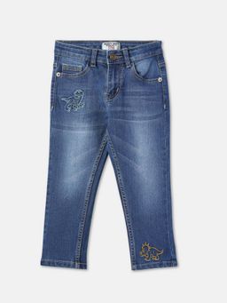 R&B - Boys Blue Embroidered Relaxed Jeans