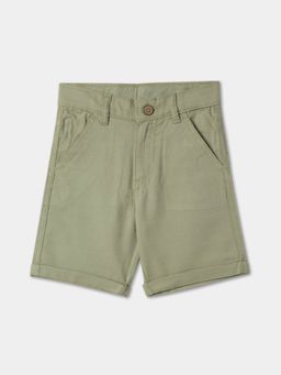 R&B - Boys Olive Solid Regular Shorts