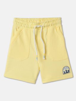 R&B - Boys Yellow Solid Relaxed Shorts