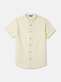 R&B - Boys Yellow Solid Plain Regular Shirt