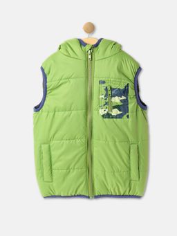 R&B - Boys Green Camouflage Regular Jackets