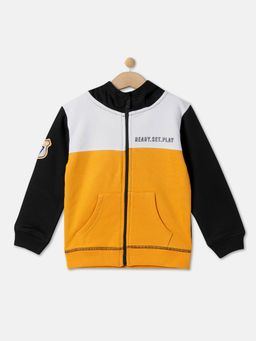R&B - Boys Mustard Colorblock Regular Hoodie