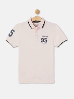 R&B - Boys Pink Soild Regular Polo T-shirt