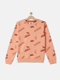R&B - Boys Orange Conversational Novelty Regular Sweatshirts