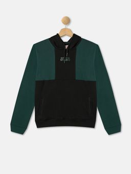R&B - Boys Black Colorblock Regular Hoodie