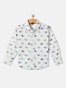 R&B - Boys White Conversational Novelty Regular Shirt