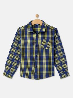 R&B - Boys Blue Checks Plaid Regular Shirt