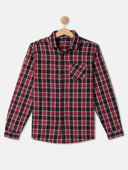 R&B - Boys Multi-Color Checks Plaid Regular Shirt