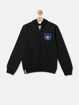 R&B - Boys Black Graphic Regular Hoodie