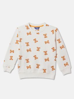 R&B - Boys Off White Conversational Novelty Regular Sweatshirts