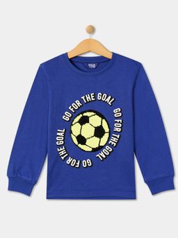 R&B - Boys Blue Embellished Regular T-shirt