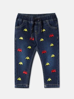 R&B - Boys Blue Embroidered Straight Jeans