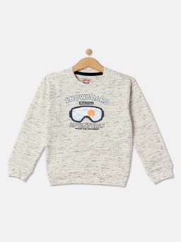 R&B - Boys Grey Printed Regular Sweatshirts