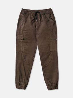 R&B - Boys Brown Solid Regular Joggers